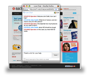 Live Chat window