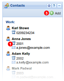 Contacts panel