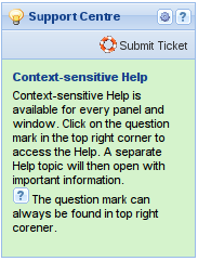 Help panel