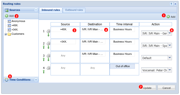 Inbound rules