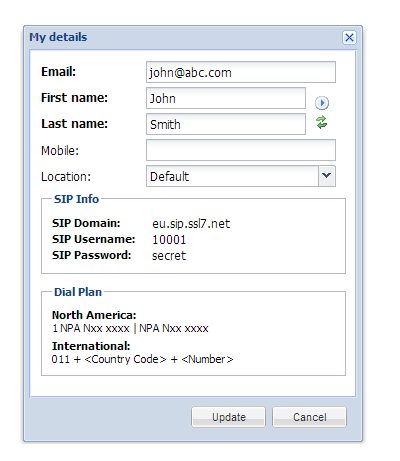 My details window