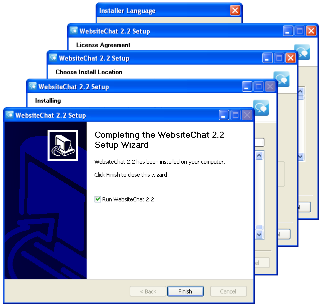 Chat Operator Application installation wizard