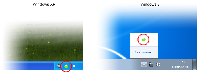 Chat Operator Application - status icon