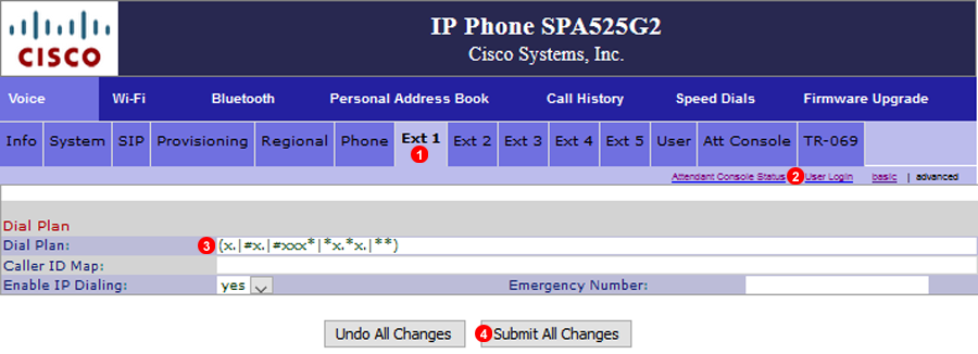 Cisco SPA525G Dialplan