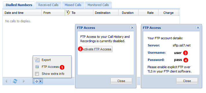 Obtaining FTP login details