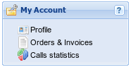 My account panel
