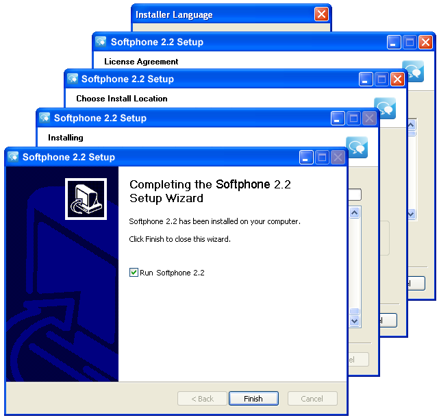 Softphone Application installation wizard