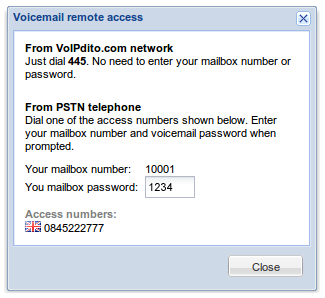Voicemail remote access