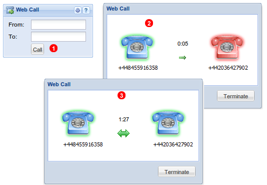 Web Call panel