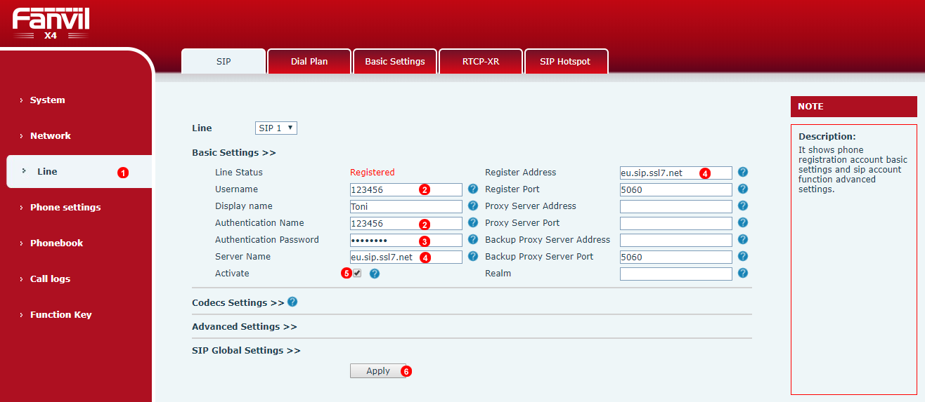 fanvil ip phone configuration